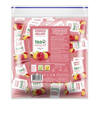 Чай Tea Moments "Summer Melody" фруктово-ягодный со вкусом малины, 50 сашетов