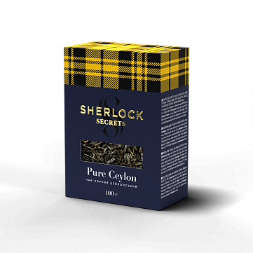 Чай Sherlock Secrets «Pure Ceylon» черный цейлонский крупнолистовой, 100 г